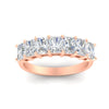 Load image into Gallery viewer, 1.50-carat-radiant-cut-7-stone-diamond-wedding-band-in-rose-gold-FD8008RABANGLE5-1.50CT-NL-RG