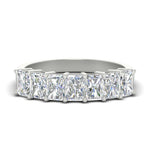 Load image into Gallery viewer, 1.50-carat-radiant-cut-7-stone-diamond-wedding-band-in-white-gold-FD8008RAB-1.50CT-NL-WG