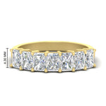 Load image into Gallery viewer, 1.50-carat-radiant-cut-7-stone-diamond-wedding-band-in-yellow-gold-FD8008RAB-1.50CT-NL-YG-HW