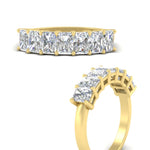 Load image into Gallery viewer, 1.50-carat-radiant-cut-7-stone-diamond-wedding-band-in-yellow-gold-FD8008RABANGLE3-1.50CT-NL-YG