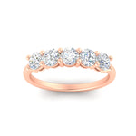 Load image into Gallery viewer, 1.50-carat-round-5-stone-diamond-wedding-ring-in-rose-gold-FDENS141ROBANGLE5-1.50CT-NL-RG