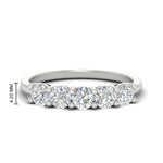 Load image into Gallery viewer, 1.50-carat-round-5-stone-diamond-wedding-ring-in-white-gold-FDENS141ROB-1.50CT-NL-WG-HW