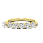 Load image into Gallery viewer, 1.50-carat-round-5-stone-diamond-wedding-ring-in-yellow-gold-FDENS141ROB-1.50CT-NL-YG-HW