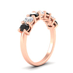Load image into Gallery viewer, 1.50-carat-seven-stone-oval-black-diamond-anniversary-band-in-rose-gold-fdwb8008ovblackangle2-1.50ct-nl-rg