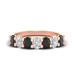 Load image into Gallery viewer, 1.50-carat-seven-stone-oval-black-diamond-anniversary-band-in-rose-gold-fdwb8008ovblacksleep-1.50ct-nl-rg
