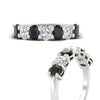 Load image into Gallery viewer, 1.50-carat-seven-stone-oval-black-diamond-anniversary-band-in-white-gold-fdwb8008ovblackangle3-1.50ct-nl-wg