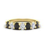 Load image into Gallery viewer, 1.50-carat-seven-stone-oval-black-diamond-anniversary-band-in-yellow-gold-fdwb8008ovblacksleep-1.50ct-nl-yg