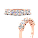 Load image into Gallery viewer, 1.50-carat-seven-stone-oval-diamond-anniversary-band-in-rose-gold-fdwb8008ovangle3-1.50ct-nl-rg
