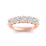 Load image into Gallery viewer, 1.50-carat-seven-stone-oval-diamond-anniversary-band-in-rose-gold-fdwb8008ovangle5-1.50ct-nl-rg
