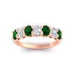 Load image into Gallery viewer, 1.50-carat-seven-stone-oval-emerald-anniversary-band-in-rose-gold-fdwb8008ovgemgrangle5-1.50ct-nl-rg