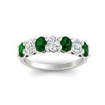 Load image into Gallery viewer, 1.50-carat-seven-stone-oval-emerald-anniversary-band-in-white-gold-fdwb8008ovgemgrangle5-1.50ct-nl-wg