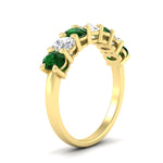 Load image into Gallery viewer, 1.50-carat-seven-stone-oval-emerald-anniversary-band-in-yellow-gold-fdwb8008ovgemgrangle2-1.50ct-nl-yg