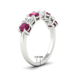 Load image into Gallery viewer, 1.50-carat-seven-stone-oval-pink-sapphire-anniversary-band-in-white-gold-fdwb8008ovgsadrpiangle2-1.50ct-nl-wg-hw
