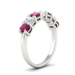 Load image into Gallery viewer, 1.50-carat-seven-stone-oval-pink-sapphire-anniversary-band-in-white-gold-fdwb8008ovgsadrpiangle2-1.50ct-nl-wg