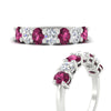 Load image into Gallery viewer, 1.50-carat-seven-stone-oval-pink-sapphire-anniversary-band-in-white-gold-fdwb8008ovgsadrpiangle3-1.50ct-nl-wg
