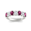 Load image into Gallery viewer, 1.50-carat-seven-stone-oval-pink-sapphire-anniversary-band-in-white-gold-fdwb8008ovgsadrpiangle5-1.50ct-nl-wg