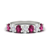 Load image into Gallery viewer, 1.50-carat-seven-stone-oval-pink-sapphire-anniversary-band-in-white-gold-fdwb8008ovgsadrpisleep-1.50ct-nl-wg