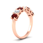 Load image into Gallery viewer, 1.50-carat-seven-stone-oval-ruby-anniversary-band-in-rose-gold-fdwb8008ovgrudrangle2-1.50ct-nl-rg