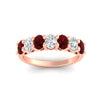 Load image into Gallery viewer, 1.50-carat-seven-stone-oval-ruby-anniversary-band-in-rose-gold-fdwb8008ovgrudrangle5-1.50ct-nl-rg