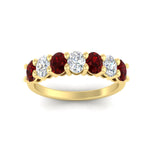 Load image into Gallery viewer, 1.50-carat-seven-stone-oval-ruby-anniversary-band-in-yellow-gold-fdwb8008ovgrudrangle5-1.50ct-nl-yg
