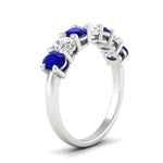 Load image into Gallery viewer, 1.50-carat-seven-stone-oval-sapphire-anniversary-band-in-white-gold-fdwb8008ovgsablangle2-1.50ct-nl-wg