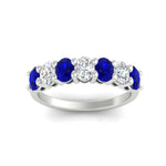 Load image into Gallery viewer, 1.50-carat-seven-stone-oval-sapphire-anniversary-band-in-white-gold-fdwb8008ovgsablangle5-1.50ct-nl-wg