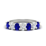 Load image into Gallery viewer, 1.50-carat-seven-stone-oval-sapphire-anniversary-band-in-white-gold-fdwb8008ovgsablsleep-1.50ct-nl-wg