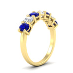 Load image into Gallery viewer, 1.50-carat-seven-stone-oval-sapphire-anniversary-band-in-yellow-gold-fdwb8008ovgsablangle2-1.50ct-nl-yg