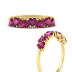 Load image into Gallery viewer, 1.50-carat-stunning-heart-shape-pink-sapphire-wedding-band-in-yellow-gold-FD9600HTBGSADRPIANGLE3-1.50_20CT-NL-YG