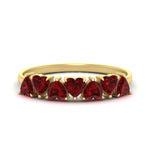 Load image into Gallery viewer, 1.50-carat-stunning-heart-shape-ruby-wedding-band-in-yellow-gold-FD9600HTBGRUDR-1.50_20CT-NL-YG