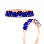 Load image into Gallery viewer, 1.50-carat-stunning-heart-shape-sapphire-wedding-band-in-rose-gold-FD9600HTBGSABLANGLE3-1.50_20CT-NL-RG