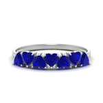 Load image into Gallery viewer, 1.50-carat-stunning-heart-shape-sapphire-wedding-band-in-white-gold-FD9600HTBGSABL-1.50_20CT-NL-WG