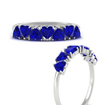 Load image into Gallery viewer, 1.50-carat-stunning-heart-shape-sapphire-wedding-band-in-white-gold-FD9600HTBGSABLANGLE3-1.50_20CT-NL-WG