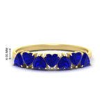Load image into Gallery viewer, 1.50-carat-stunning-heart-shape-sapphire-wedding-band-in-yellow-gold-FD9600HTBGSABL-1.50_20CT-NL-YG-HW