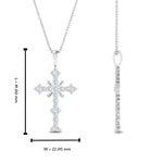 Load image into Gallery viewer, 1.50-carat-womens-diamond-cross-pendant-necklace-in-white-gold-FDPD10867ANGLE2-NL-WG_20HW