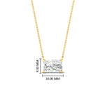 Load image into Gallery viewer, Horizontal Radiant Diamond Solitaire Pendant