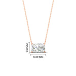 Load image into Gallery viewer, Horizontal Radiant Diamond Solitaire Pendant