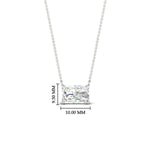 Load image into Gallery viewer, Horizontal Radiant Diamond Solitaire Pendant