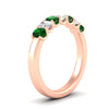 Load image into Gallery viewer, 1.50-ct-oval-7-stone-emerald-classic-wedding-ring-in-rose-gold-fd10255ovgemgrangle2-1.50ct-nl-rg.jpg?v=1770804184