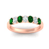 Load image into Gallery viewer, 1.50-ct-oval-7-stone-emerald-classic-wedding-ring-in-rose-gold-fd10255ovgemgrangle5-1.50ct-nl-rg.jpg?v=1770804184
