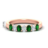 Load image into Gallery viewer, 1.50-ct-oval-7-stone-emerald-classic-wedding-ring-in-rose-gold-fd10255ovgemgrsleep-1.50ct-nl-rg-hw.jpg?v=1770804184