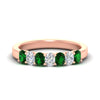 Load image into Gallery viewer, 1.50-ct-oval-7-stone-emerald-classic-wedding-ring-in-rose-gold-fd10255ovgemgrsleep-1.50ct-nl-rg.jpg?v=1770804184