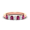 Load image into Gallery viewer, 1.50-ct-oval-7-stone-pink-sapphire-classic-wedding-ring-in-rose-gold-fd10255ovgsadrpisleep-1.50ct-nl-rg.jpg?v=1770804184