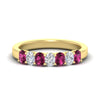 Load image into Gallery viewer, 1.50-ct-oval-7-stone-pink-sapphire-classic-wedding-ring-in-yellow-gold-fd10255ovgsadrpisleep-1.50ct-nl-yg.jpg?v=1770804184