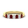 Load image into Gallery viewer, 1.50-ct-oval-7-stone-ruby-classic-wedding-ring-in-yellow-gold-fd10255ovgrudrsleep-1.50ct-nl-yg.jpg?v=1770804184