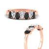 Load image into Gallery viewer, 1.50-ct-teardrop-seven-black-diamond-wedding-band-for-women-in-rose-gold-fdwb8008pegblackangle3-1.50ct-nl-rg.jpg