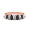 Load image into Gallery viewer, 1.50-ct-teardrop-seven-black-diamond-wedding-band-for-women-in-rose-gold-fdwb8008pegblacksleep-1.50ct-nl-rg.jpg