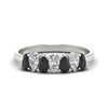 Load image into Gallery viewer, 1.50-ct-teardrop-seven-black-diamond-wedding-band-for-women-in-white-gold-fdwb8008pegblacksleep-1.50ct-nl-wg.jpg