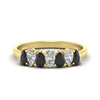 Load image into Gallery viewer, 1.50-ct-teardrop-seven-black-diamond-wedding-band-for-women-in-yellow-gold-fdwb8008pegblacksleep-1.50ct-nl-yg.jpg