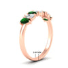 Load image into Gallery viewer, 1.50-ct-teardrop-seven-emerald-wedding-band-for-women-in-rose-gold-fdwb8008pegemgrangle2-1.50ct-nl-rg-hw.jpg